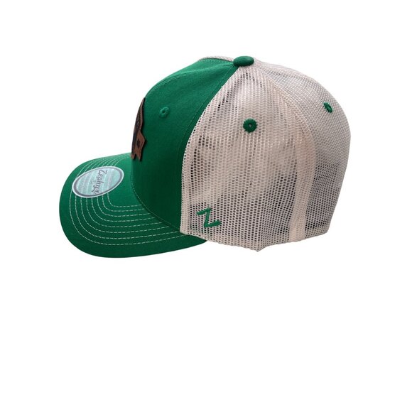 Zephyr K State Wildcats Baseball Cap OS Mesh Snapback Green White College NEW - Picture 2 of 7